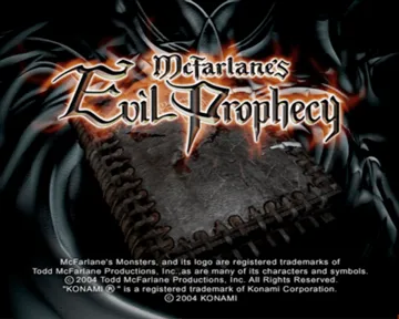 McFarlane's Evil Prophecy screen shot title